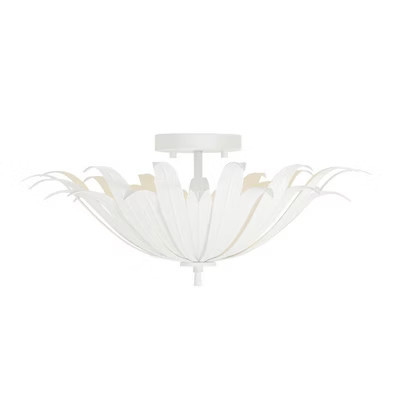 Capital Lighting Eden 3 - Light Semi-Flush Mount in  Textured White | Target