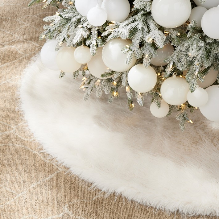 Jeff Leatham Faux Fur Tree Skirt | Williams-Sonoma