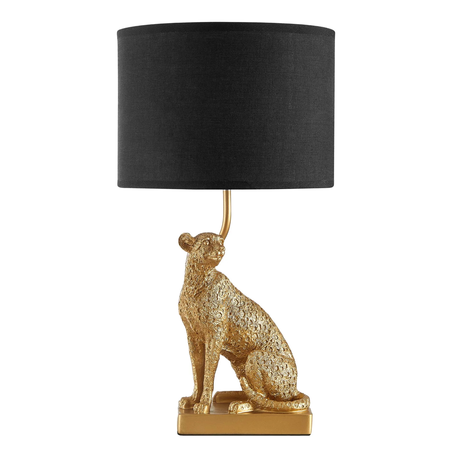 Home Decor Collection Black Leopard Brass Table Lamp | Walmart (US)