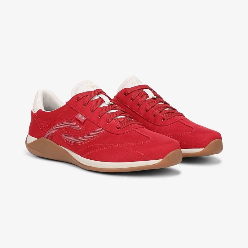 Ryka Era Lace Up Sneakers Salsa Red Micro Suede 10.0 M Arch Support | Ryka.com
