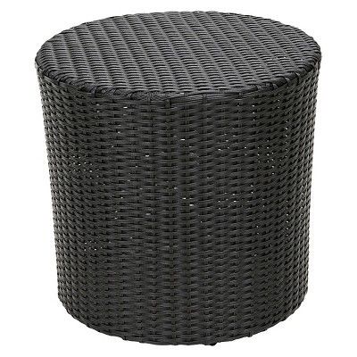 Keaton Wicker Barrel Patio Side Table - Christopher Knight Home, Patio, Outdoor Furniture | Target