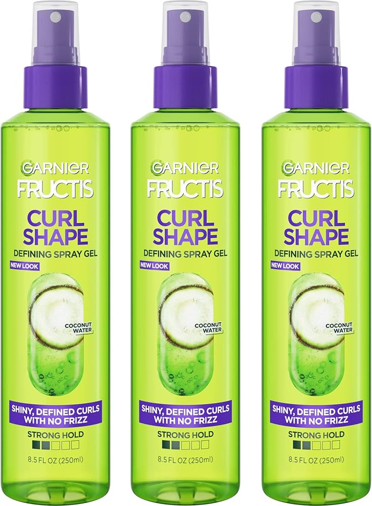 Garnier Fructis Style Curl Shape Defining Spray Gel for No Frizz, 8.5 Fl Oz, 3 Count (Packaging M... | Amazon (US)