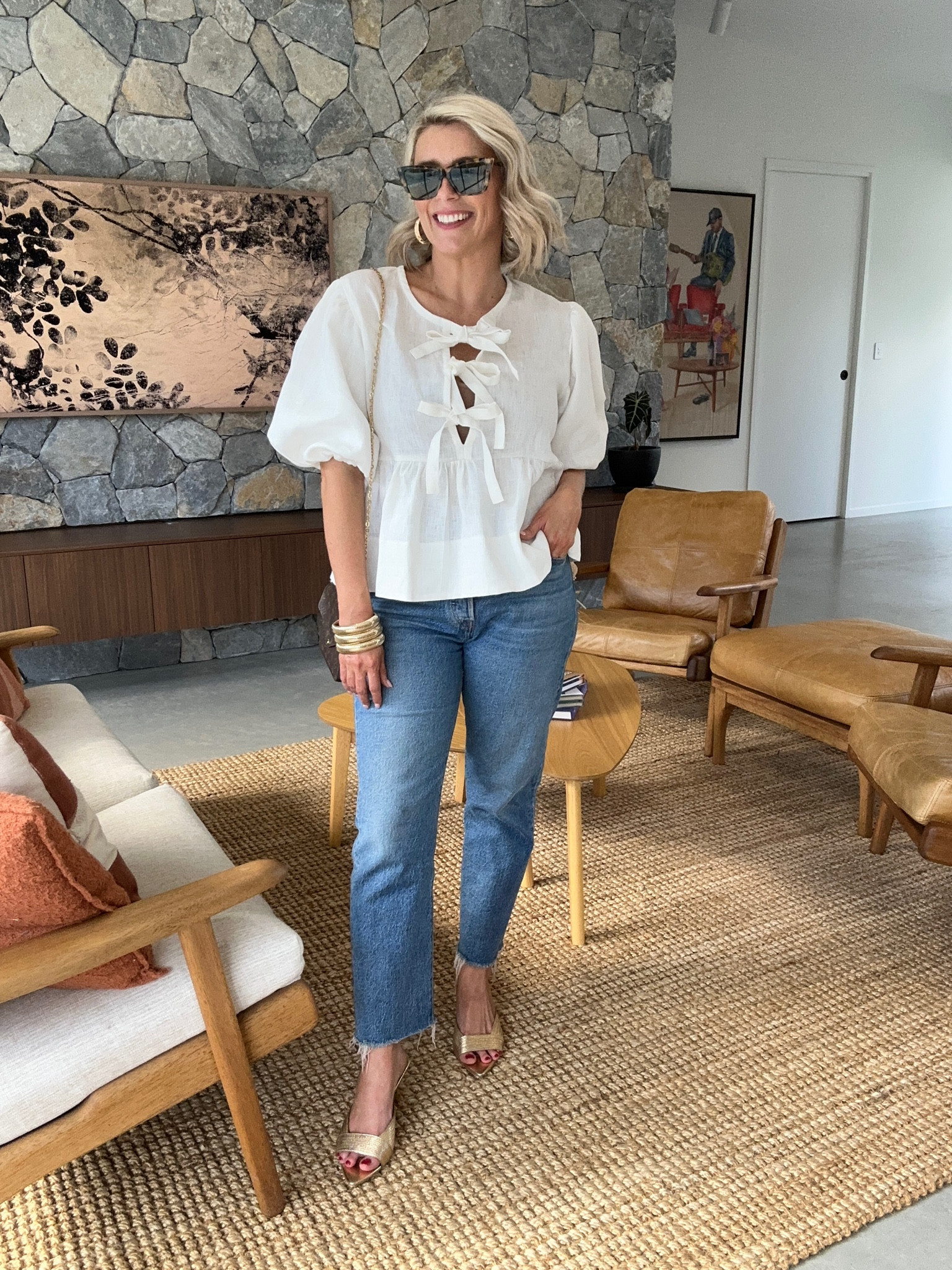 This  bow detail linen top is the perfect way to elevate a simple jeans and a white shirt combo for spring/summer. 

#LTKaustralia #LTKstyletip #LTKspring