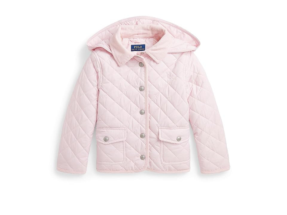 Polo Ralph Lauren Kids Quilted Water-Repellent Barn Jacket (Toddler/Little Kid) Girl's Coat Hint Of Pink : 2T Toddler, Polyester | Zappos