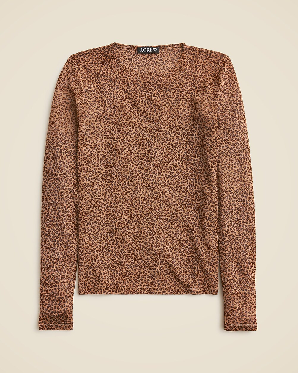 Sheer long-sleeve top in leopard print | J. Crew US