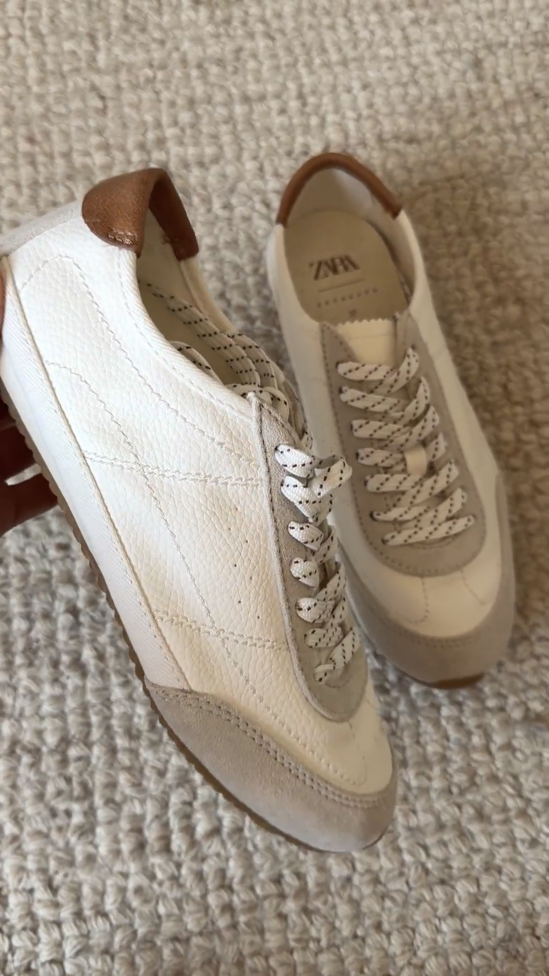 Zara sneakers that are perfect for fall 👟🤎 These are SO comfortable thanks to the padded insole, and I love how easy they are to style with jeans, trousers, skirts and casual fall outfits.

➡️ True to size
➡️ Padded insole
➡️ Super comfortable
➡️ Perfect everyday fall sneakers

Zara sneakers | Zara shoes | Zara fall shoes | comfortable sneakers | women’s sneakers | fall sneakers | casual fall outfit | everyday sneakers | Zara new arrivals | fall fashion

#ZaraFinds #ZaraShoes #FallSneakers #LTKShoeCrush

#LTKSeasonal #LTKOver40 #LTKgrwm