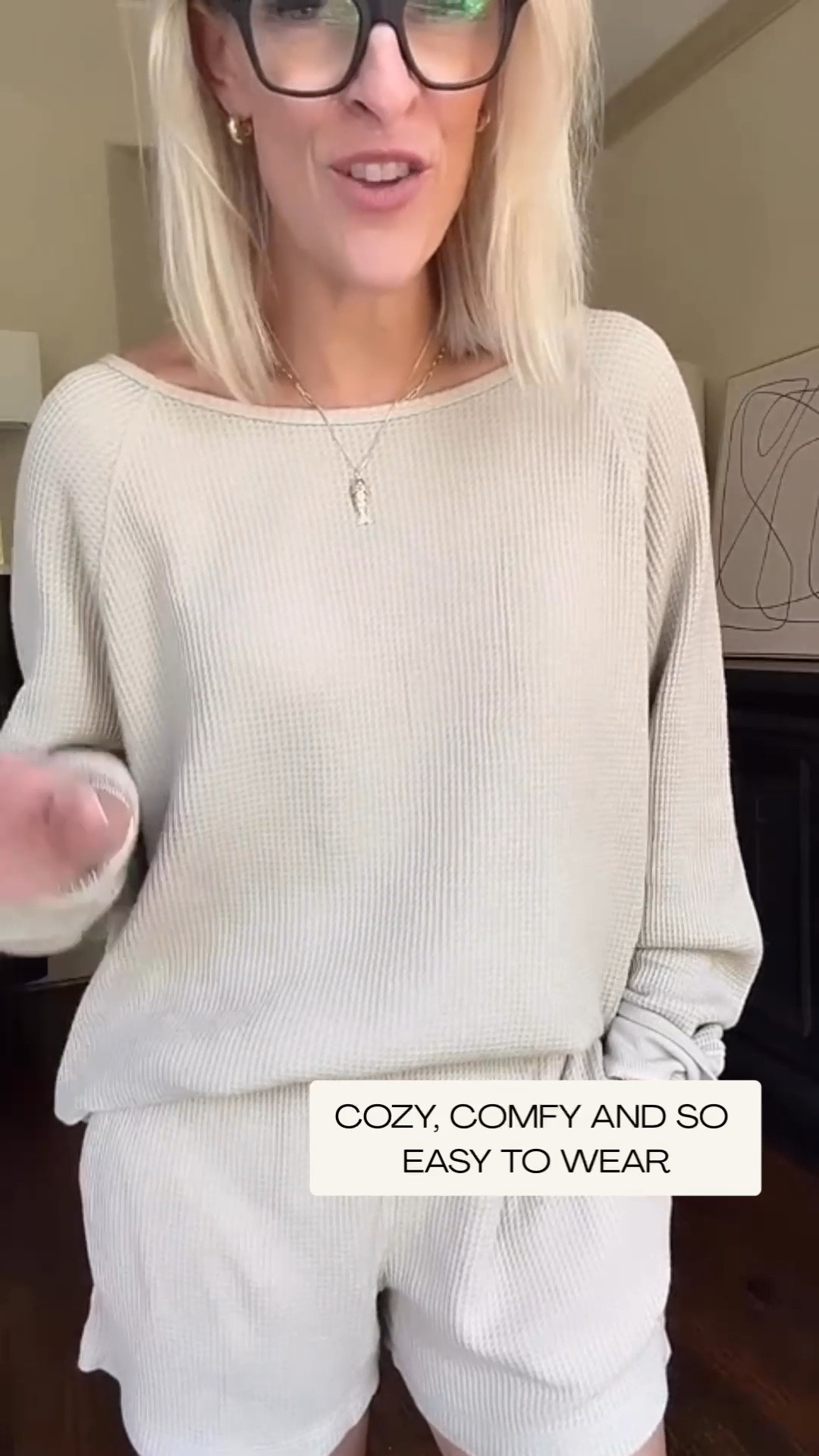 This waffle set is so cozy and comfortable! I love that the top and shorts are sold separately, so you can choose the right size in each. I sized up two sizes in the top for an easy, oversized fit and wore my usual size in the shorts. The top would also be so cute with your favorite jeans!

💡 LTK MADE EASY
❤️ Heart = Support my posts!
🔖 Save = Get sale & restock alerts
📋 Lists = Keep favorites organized
📲 Share = Send lists and products to a friend. Hello, Christmas List!
💬 Comment = Ask me anything about what I’m wearing.:-)

#LTKootd #LTKOver40 #LTKSeasonal