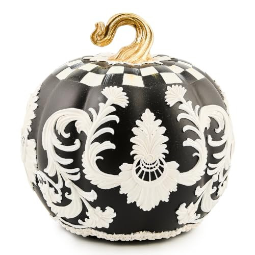 MACKENZIE-CHILDS Resin Pumpkin, Courtly Check Black Cameo | Amazon (US)