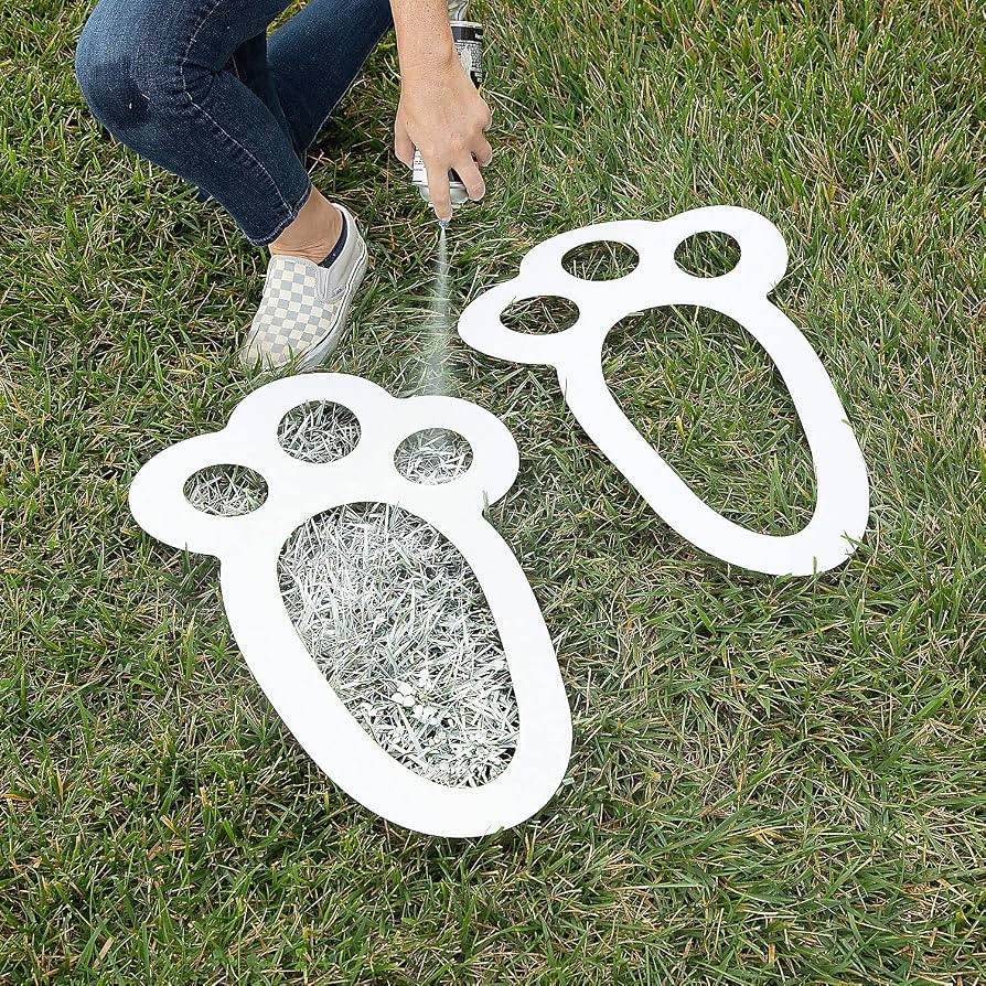 Giant Easter Bunny Paws Footprints Yard Stencils - 2 Pieces - 17 Inch x 23 Inch | Amazon (US)