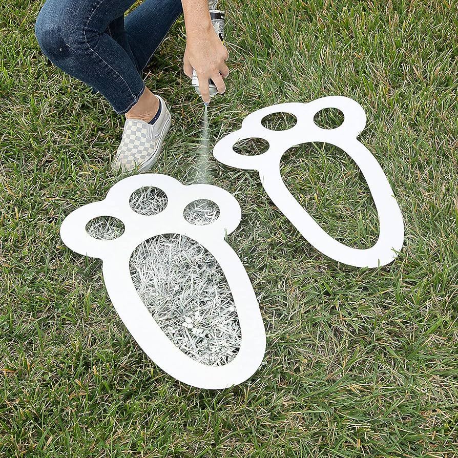 Giant Easter Bunny Paws Footprints Yard Stencils - 2 Pieces - 17 Inch x 23 Inch | Amazon (US)