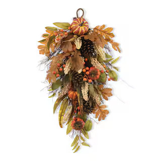 Glitzhome® 27" Fall Pumpkin Leaf Swag | Michaels® | Michaels Stores