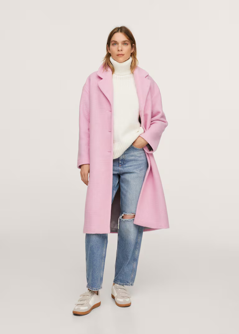 Oversize wool coat -  Women | Mango USA | MANGO (US)