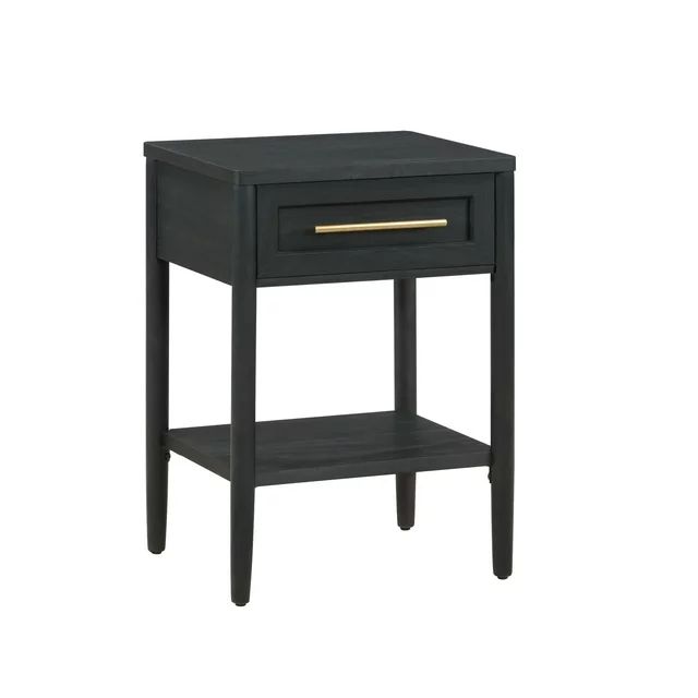 Better Homes & Gardens Oaklee Square End Table with Small Storage Drawer, Charcoal Finish | Walmart (US)