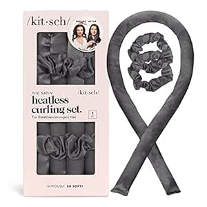 Kitsch Satin Heatless Curling Set - Hair Rollers for Heatless Curls | Heatless Hair Curlers for O... | Amazon (US)