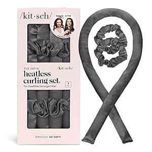 Kitsch Satin Heatless Curling Set - Hair Rollers for Heatless Curls | Heatless Hair Curlers for O... | Amazon (US)
