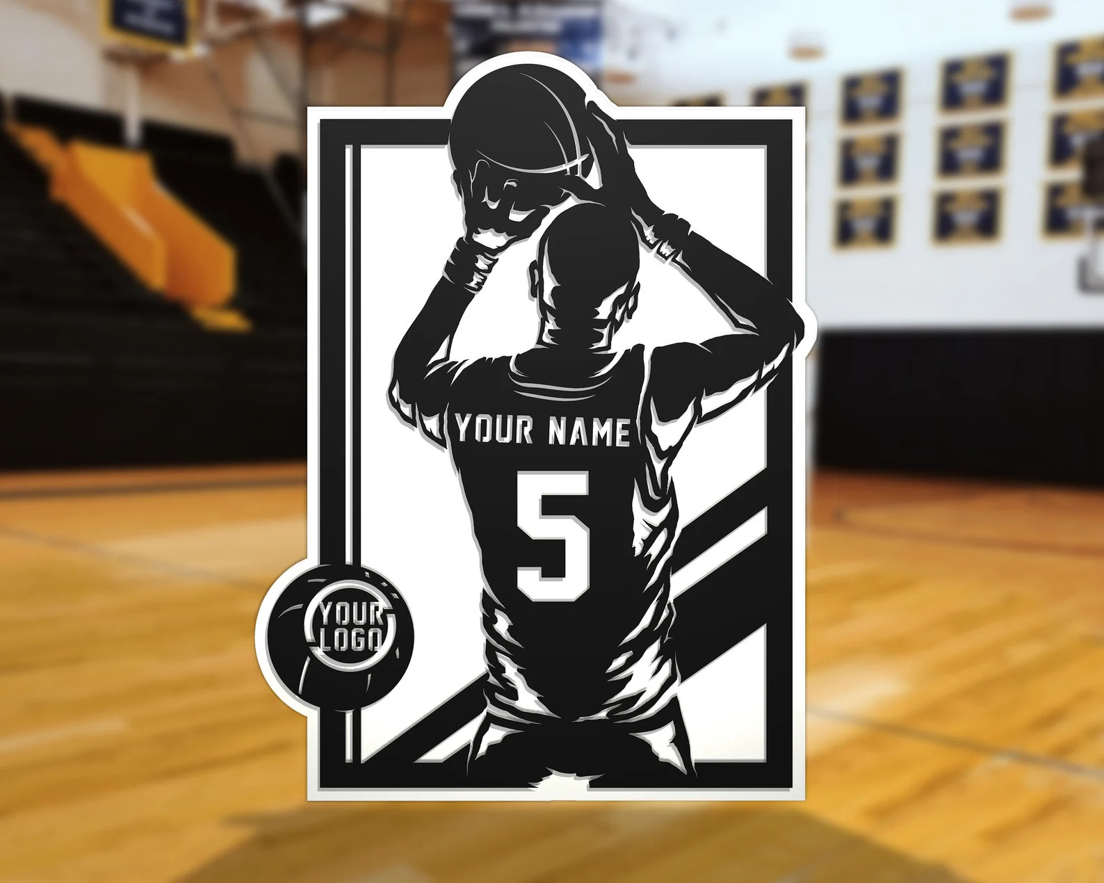 Custom Basketball Player Sign, Personalized Last Name Player Sign for High School Senior, Basketb... | Etsy (US)