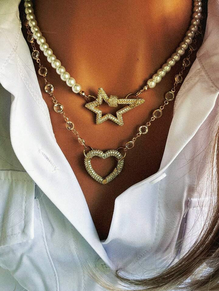 1Pc Vintage Pearl Necklace For Ladies, With Diverse Styles, Suitable For Daily Versatility | SHEIN