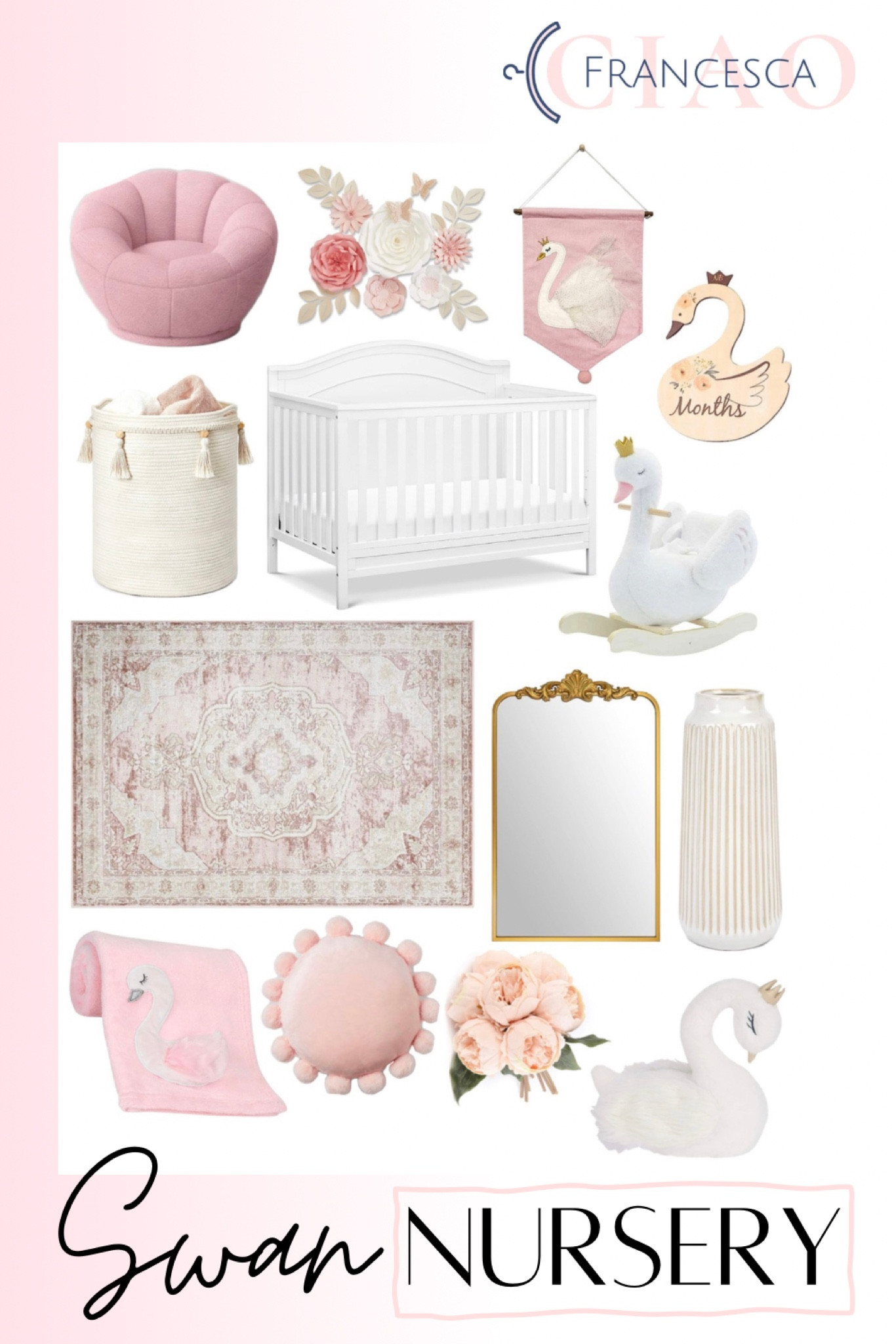 Swan themed nursery. Home decor. Baby bedroom. Firm nursery. 

#LTKhome #LTKbump #LTKbaby