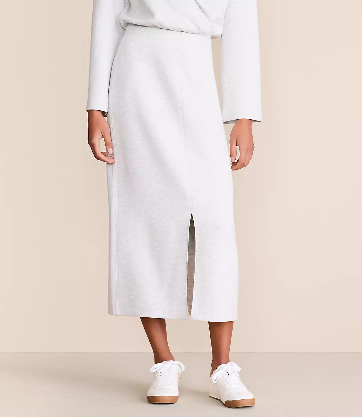 Lou & Grey Heathered Scubasoft Maxi Skirt | LOFT