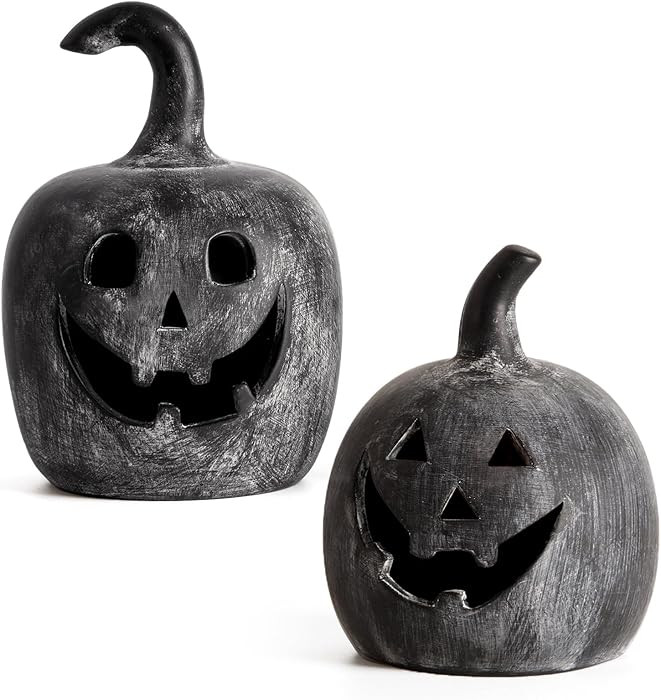 DN DECONATION Halloween Fall Pumpkin Decor, Jack O Lantern Tealight Holders | Amazon (US)