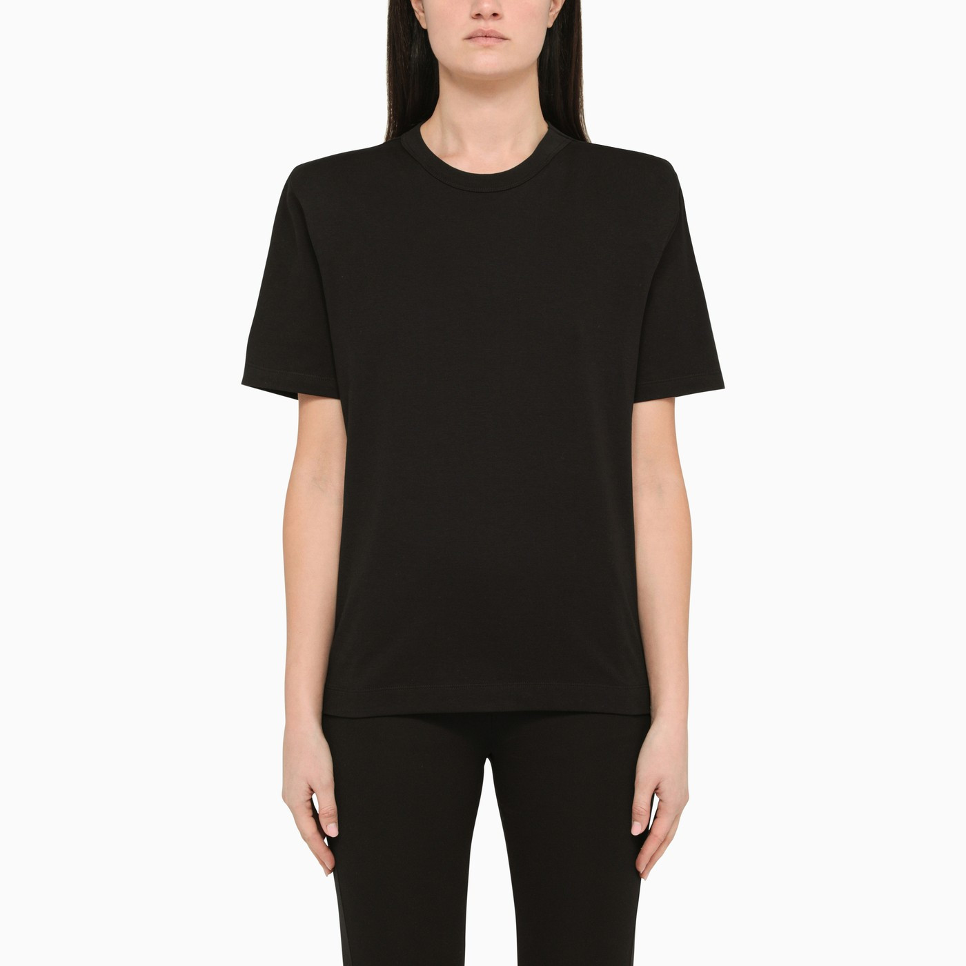 Black T-shirt with shoulder pads | The Double F