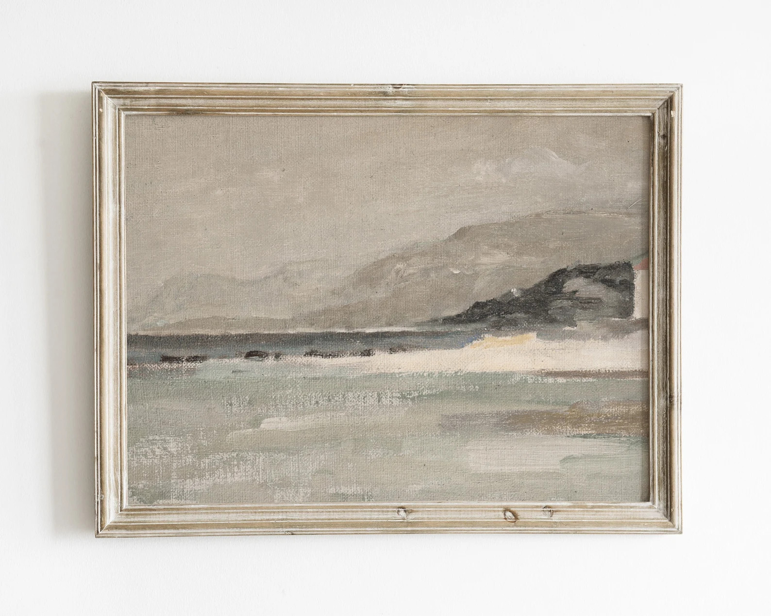 Vintage Coastal Landscape Painting: Neutral Abstract Art Print (Digital Download) | Etsy (Global)