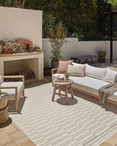 Loloi Amber Lewis Malibu Collection MAB-03 Tan/Ivory 3'-9" x 5'-9" Accent Rug | Amazon (US)
