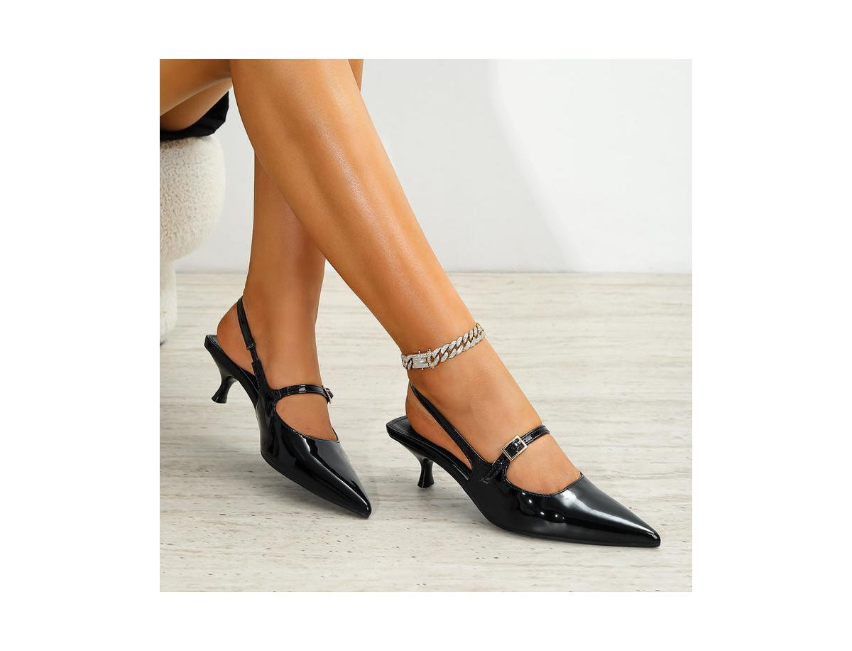 Corrie Slingback Kitten Heels - Black | Macy's