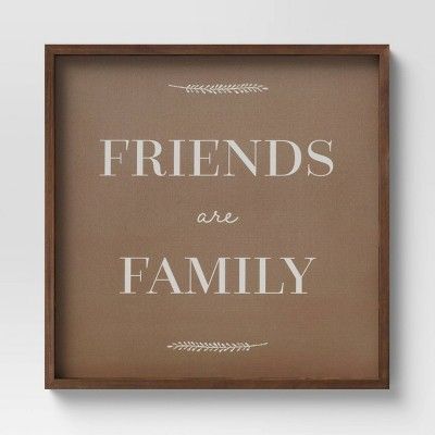 18&#34; x 18&#34; Friends are Family Wood Framed Canvas - Threshold&#8482; | Target