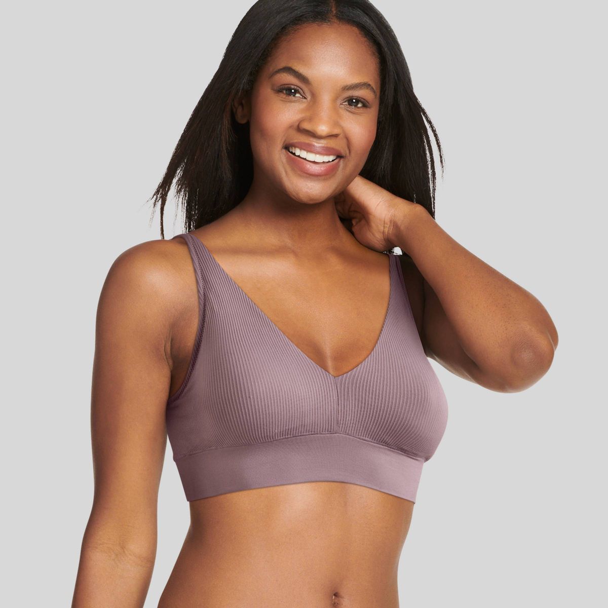 Jockey Generation™ Women's Recycled Seamfree Ribbed Plunge Bralette | Target