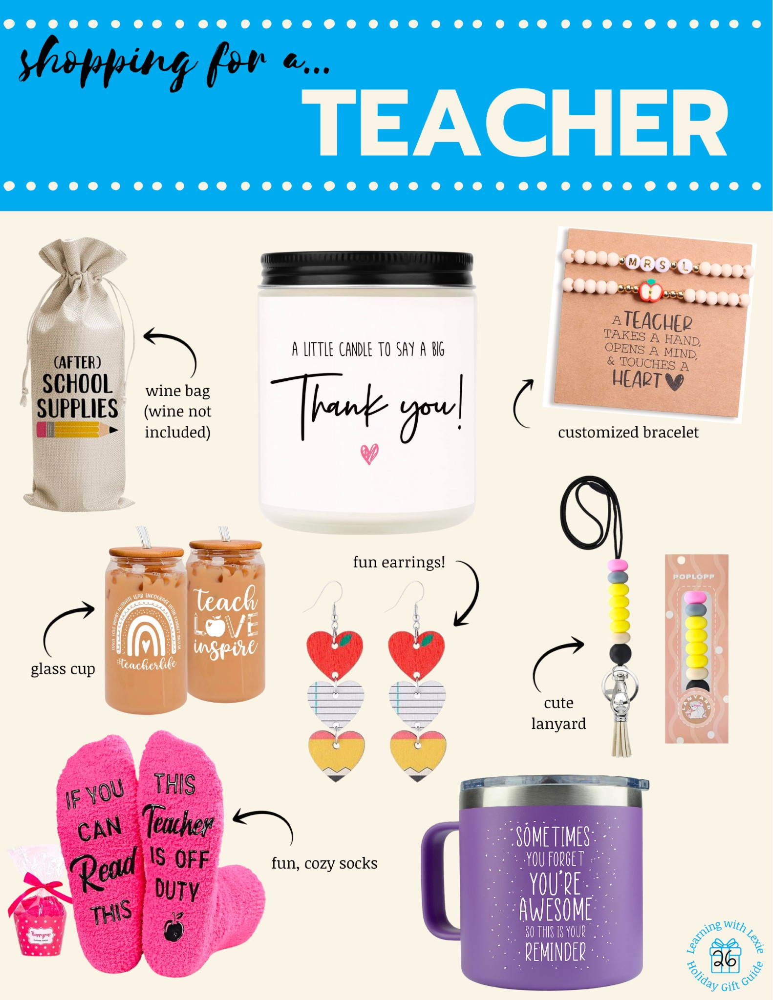 Teacher gifts. Teacher appreciation. Gift guide  

#LTKGiftGuide #LTKSeasonal #LTKCyberWeek