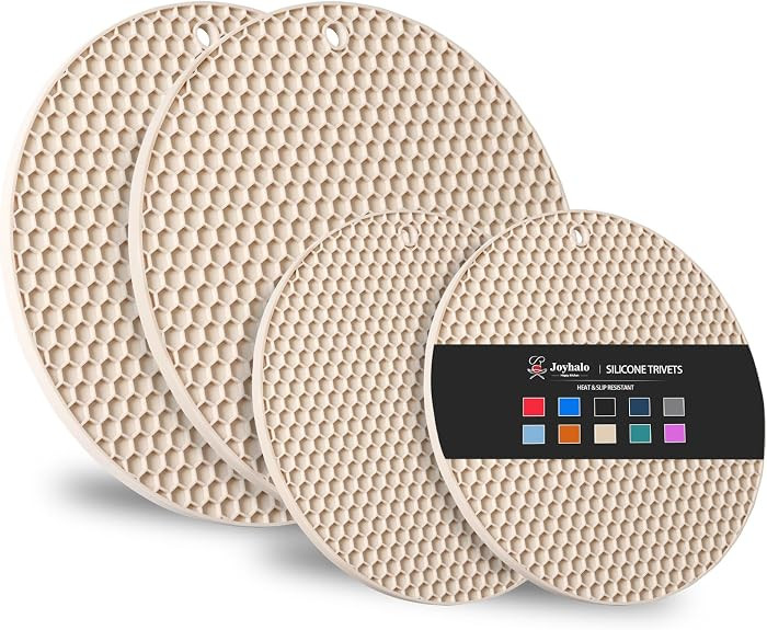 Joyhalo Trivets for Hot Dishes - Hot Pads for Kitchen, Silicone Pot Holders for Hot Pots and Pans... | Amazon (US)