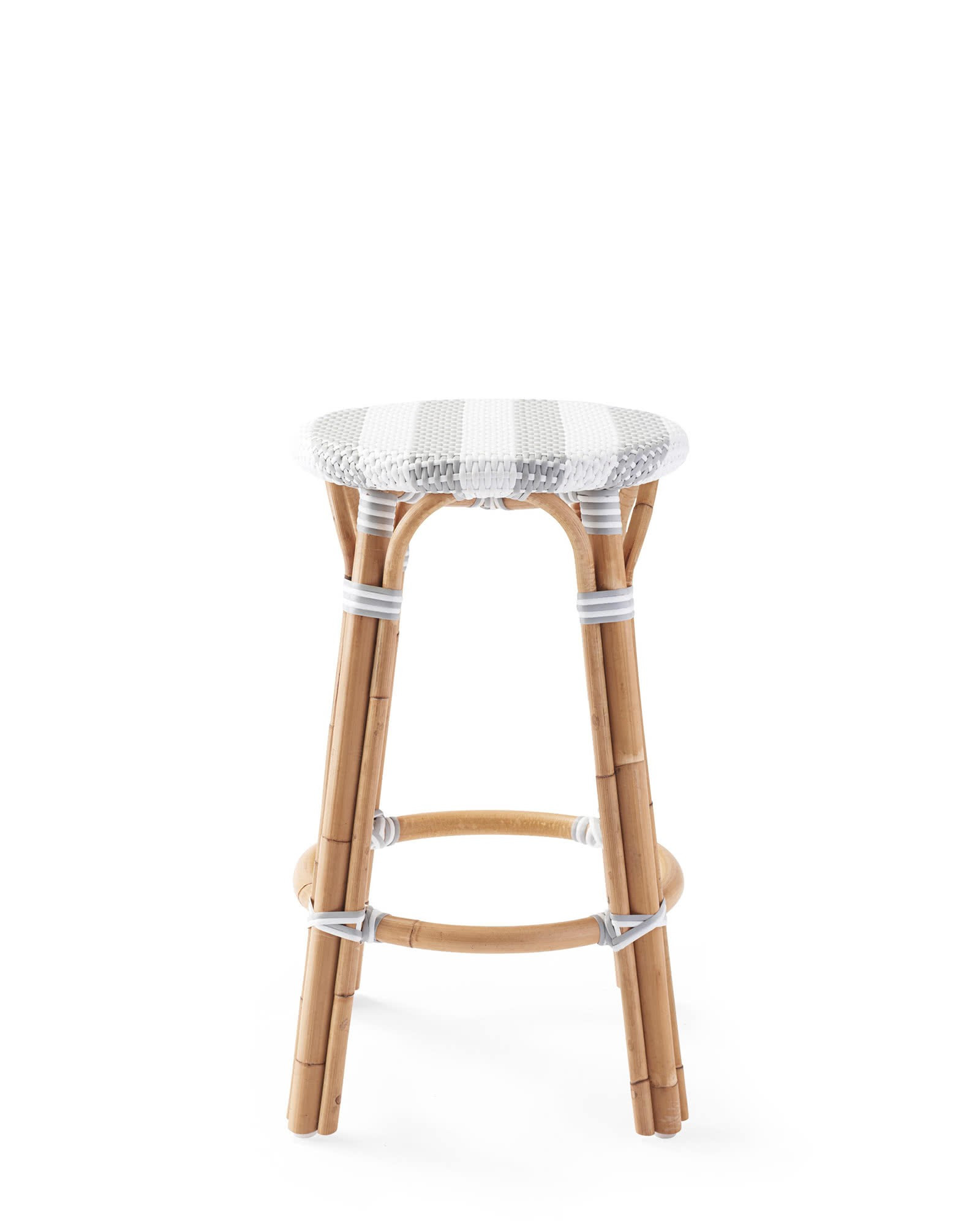 Riviera Backless Counter Stool - Striped | Serena and Lily
