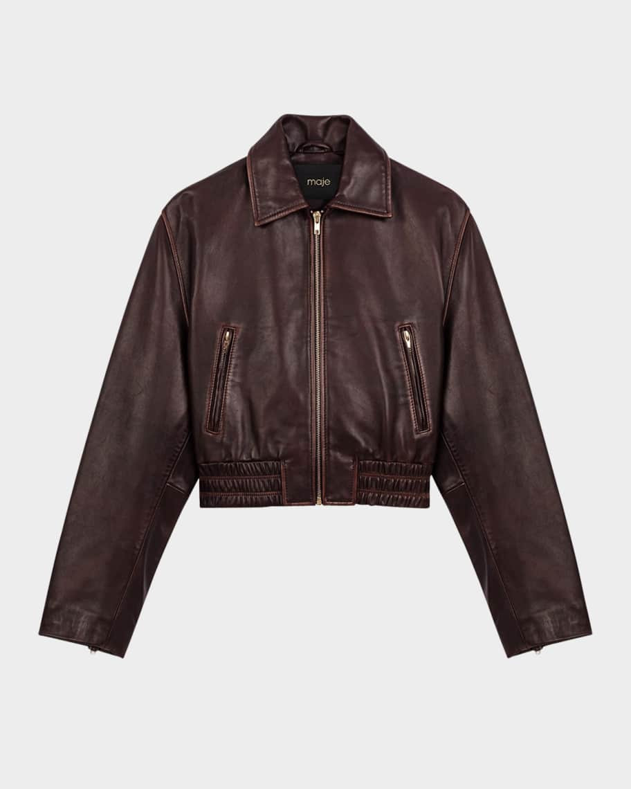 Cropped Leather Jacket | Neiman Marcus
