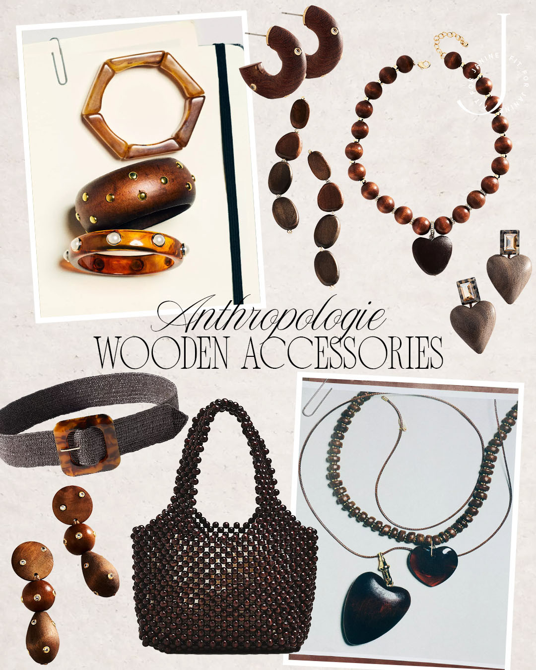 Wooden accessories are all the rage right now, and Anthropologie is just the place to go to add some of these fantastic pieces!

Fit4Janine, Bracelets, Earrings, Necklaces, Belts, Handbags 

 #LTKootd #LTKSeasonal