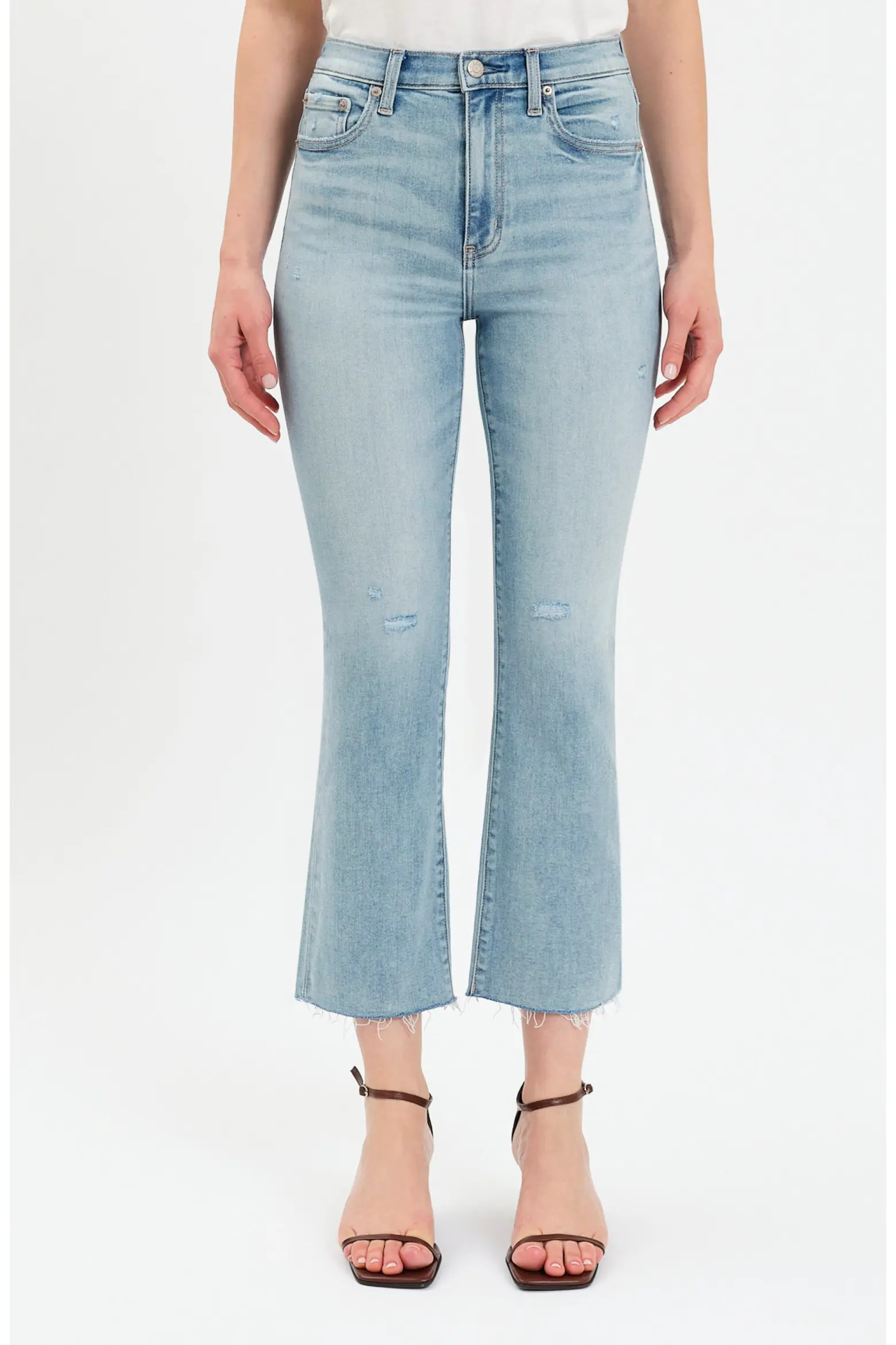 Shy Girl High Waist Crop Flare Jeans | Nordstrom Rack