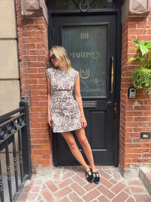 The Rhiannon Dress -  Chedworth Paisley Brown Chedworth Paisley Brown / L | Hill House Home US