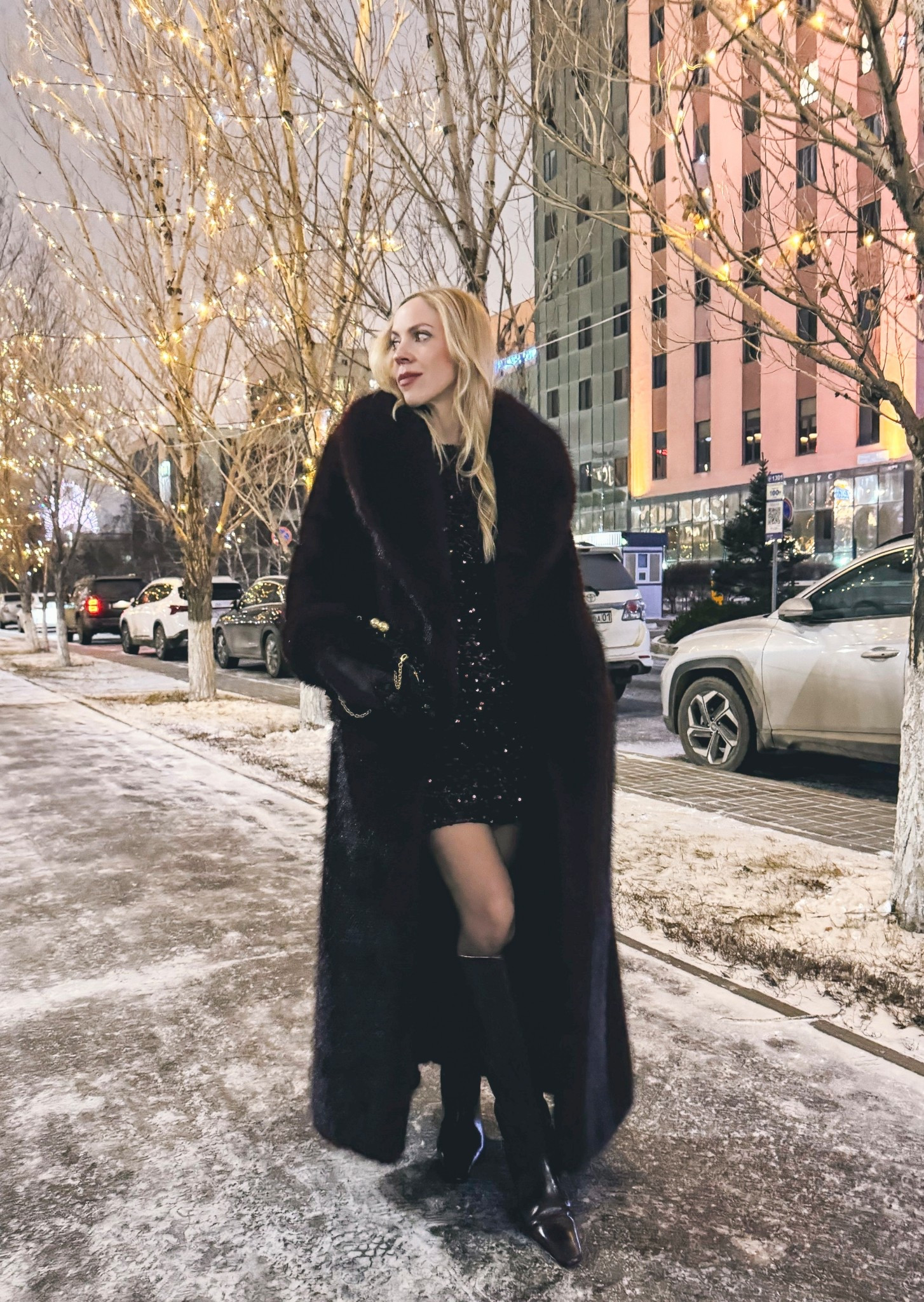 New Year’s Eve outfit, holiday sequin dress, mini dress with sheer tights and tall boots, burgundy fur coat, fur coat with short dress 

#LTKOver40 #LTKHoliday #LTKFindsUnder50