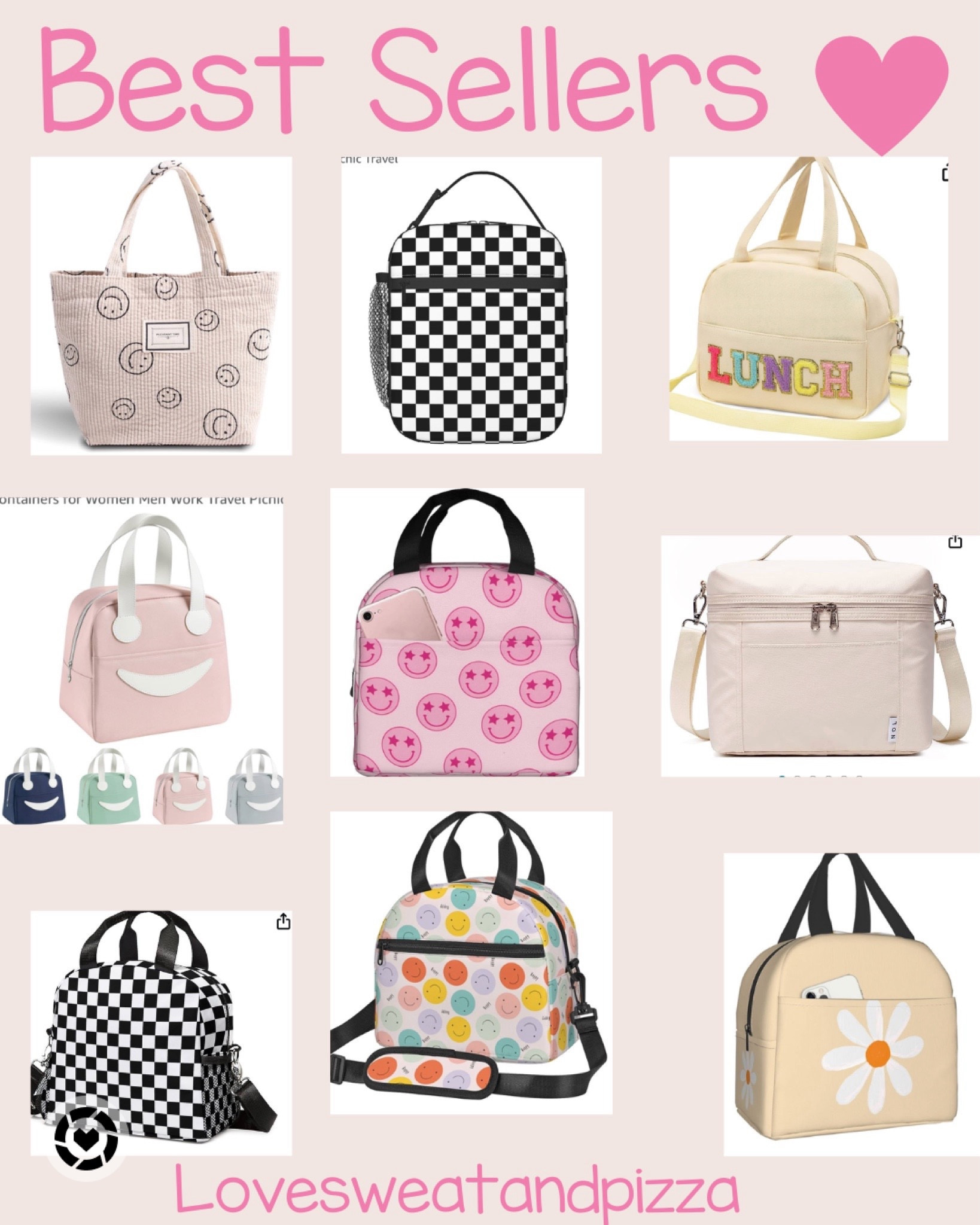Best selling lunch bags and lunch totes. Teacher style. Teacher finds. Amazon lunch bags. Flower lunch bag. Checkered lunch bag. 

#LTKfindsunder50 #LTKstyletip #LTKworkwear