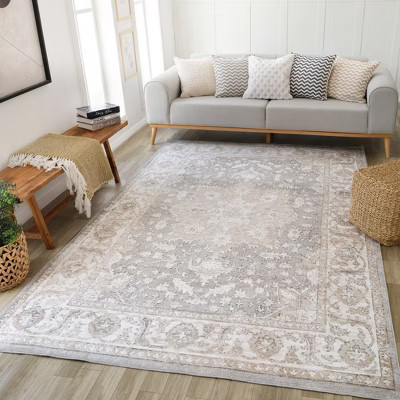 Rug Branch Cadence Vintage Oriental Beige Grey Indoor Area Rug - 4' x 6' | Target