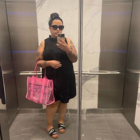 I’m always a fan of a polished look that mixes high and low end pieces. I kick started the week in a dress from the rack, but paired with Celine sunnies, Chloe Woody sandals from last year, and my Marc Jacobs tote in hot pink. 

#LTKworkwear #LTKunder100 #LTKFind