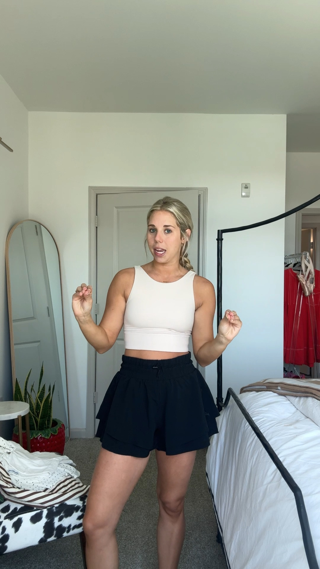 Wearing a size small in both top and bottom! 