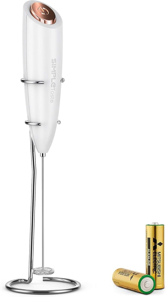 SIMPLETaste Milk Frother Handheld Battery Operated Electric Foam Maker, Drink Mixer with Stainles... | Amazon (US)
