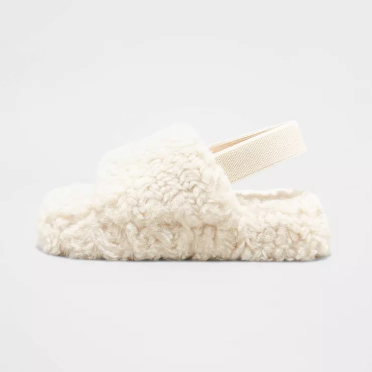 Toddler Avi Single Strap Faux Shearling Slippers - Cat & Jack™ | Target