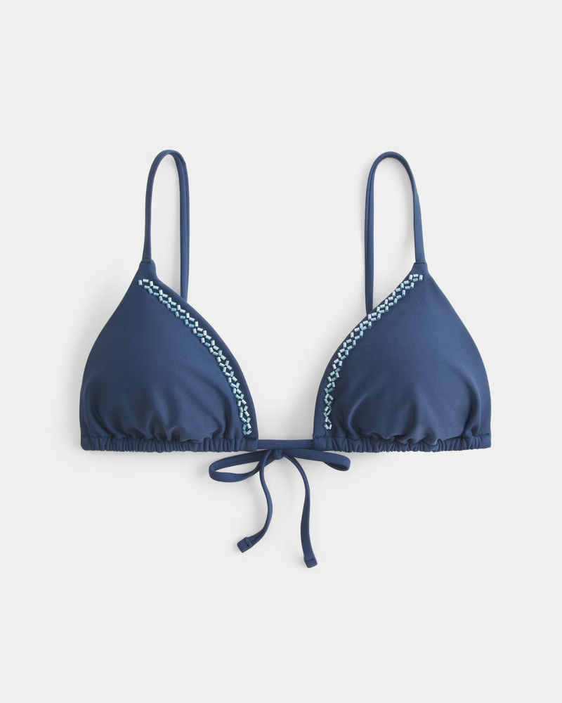 Women's Embellished Triangle Bikini Top from Hollister | Hollister (US)