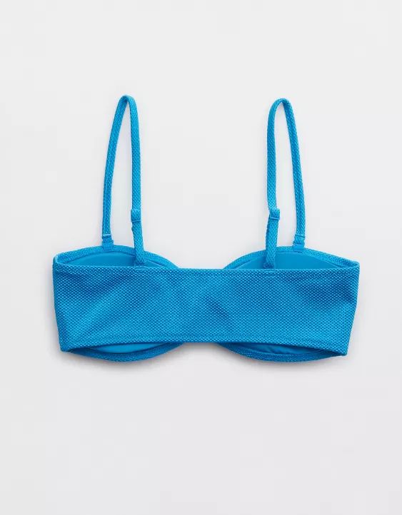 Aerie Shine Pique Bandeau Bikini Top | Aerie