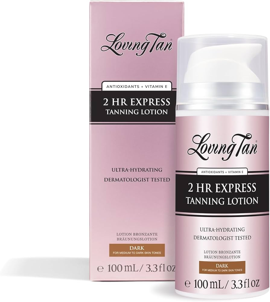 Loving Tan NEW 2 Hr Express Self Tanning Body Lotion, Dark - Hydrating Natural-Looking Glow Sunle... | Amazon (US)