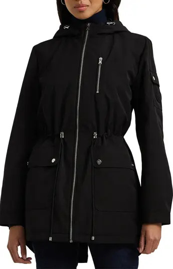 Lauren Ralph Lauren Raincoat with Hood & Removable Quilted Bib | Nordstrom | Nordstrom