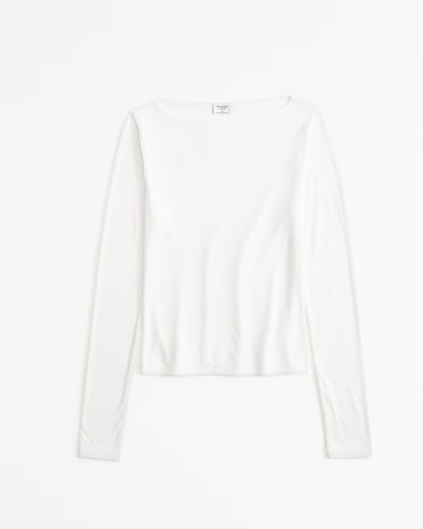 Women's Long-Sleeve Slash Top | Women's New Arrivals | Abercrombie.com | Abercrombie & Fitch (US)