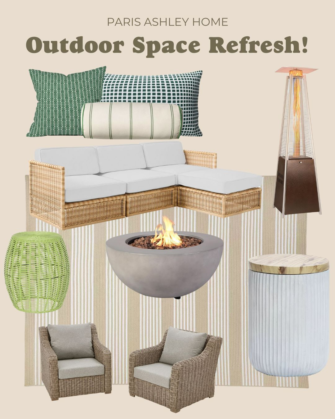 Outdoor Space Refresh!

outdoor furniture, outdoor heater, firepit, storage side table, outdoor throw pillows, outdoor rug

#patioinspo #porchinspo #backyardinspo 

 #LTKSpringSale #LTKSeasonal #LTKFamily